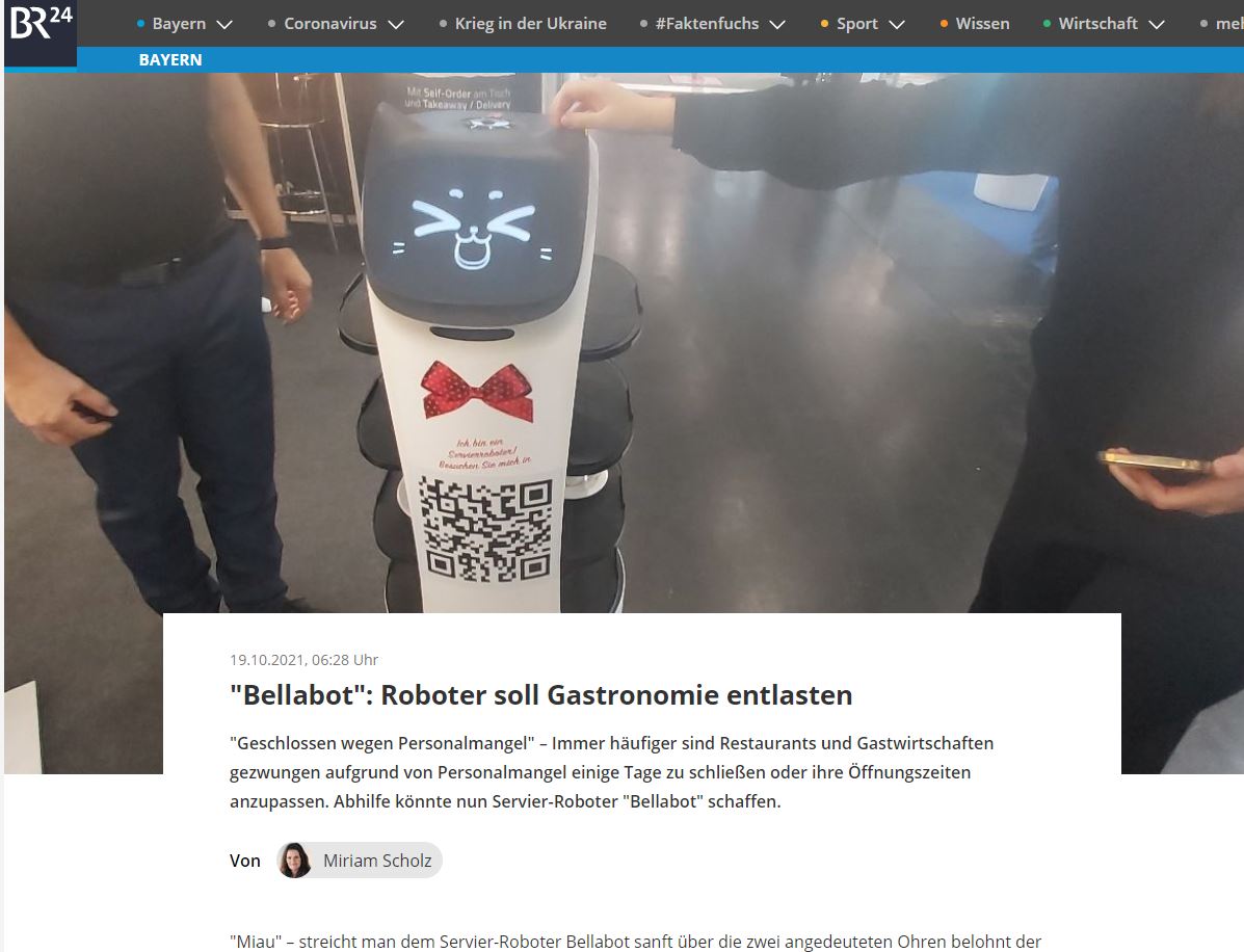 BR Interview für Gastro-Kellner-Roboter mit Alpha11