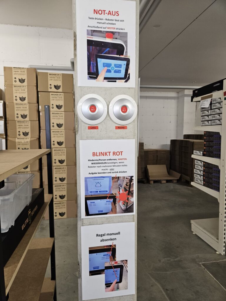 Beschriftung-Heberoboter Rufknopf